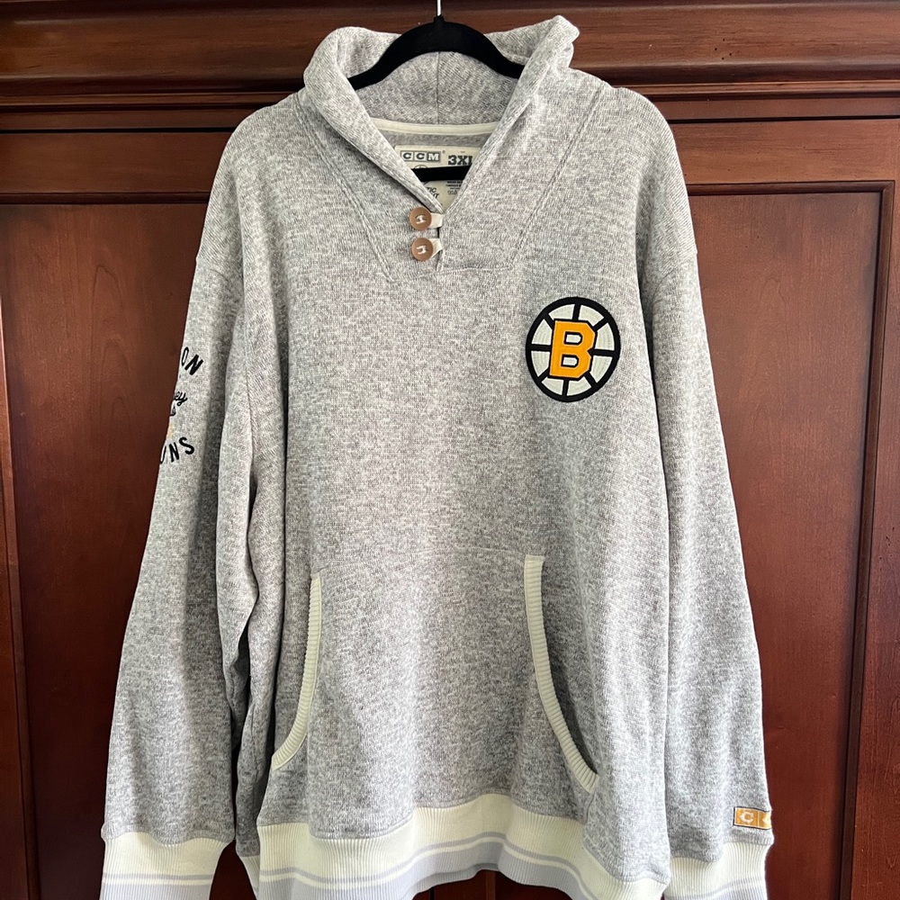 3XL CCM BOSTON BRUINS SWEATER LIKE NEW WORN 1X NHL ICE HOCKEY XXXL WINTERCLASSIC
